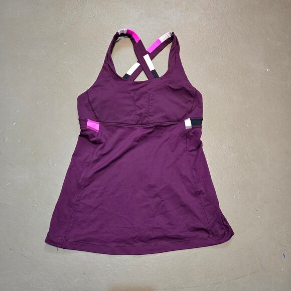 Lululemon Stuff your‎ Bra Tank II in Plum Raspberry Glo Light Women’s Size 6 - Picture 5 of 6